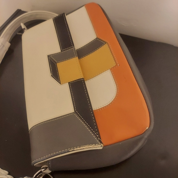 2013 3D Colorblock Runway Baguette Clutch Cross body bag Purse - Picture 10 of 11